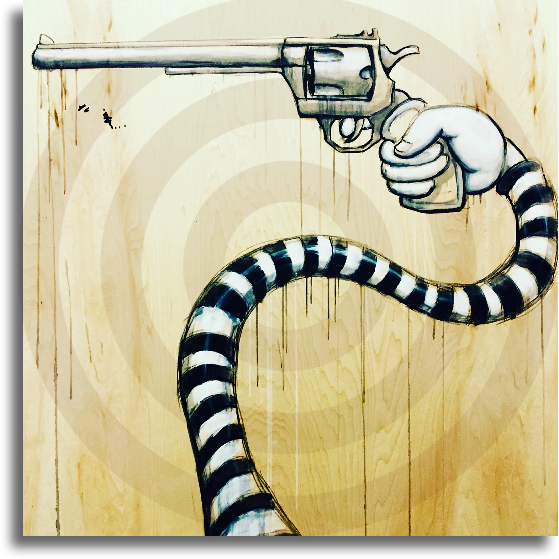 Uncontrol Single Acrylic on Wood art