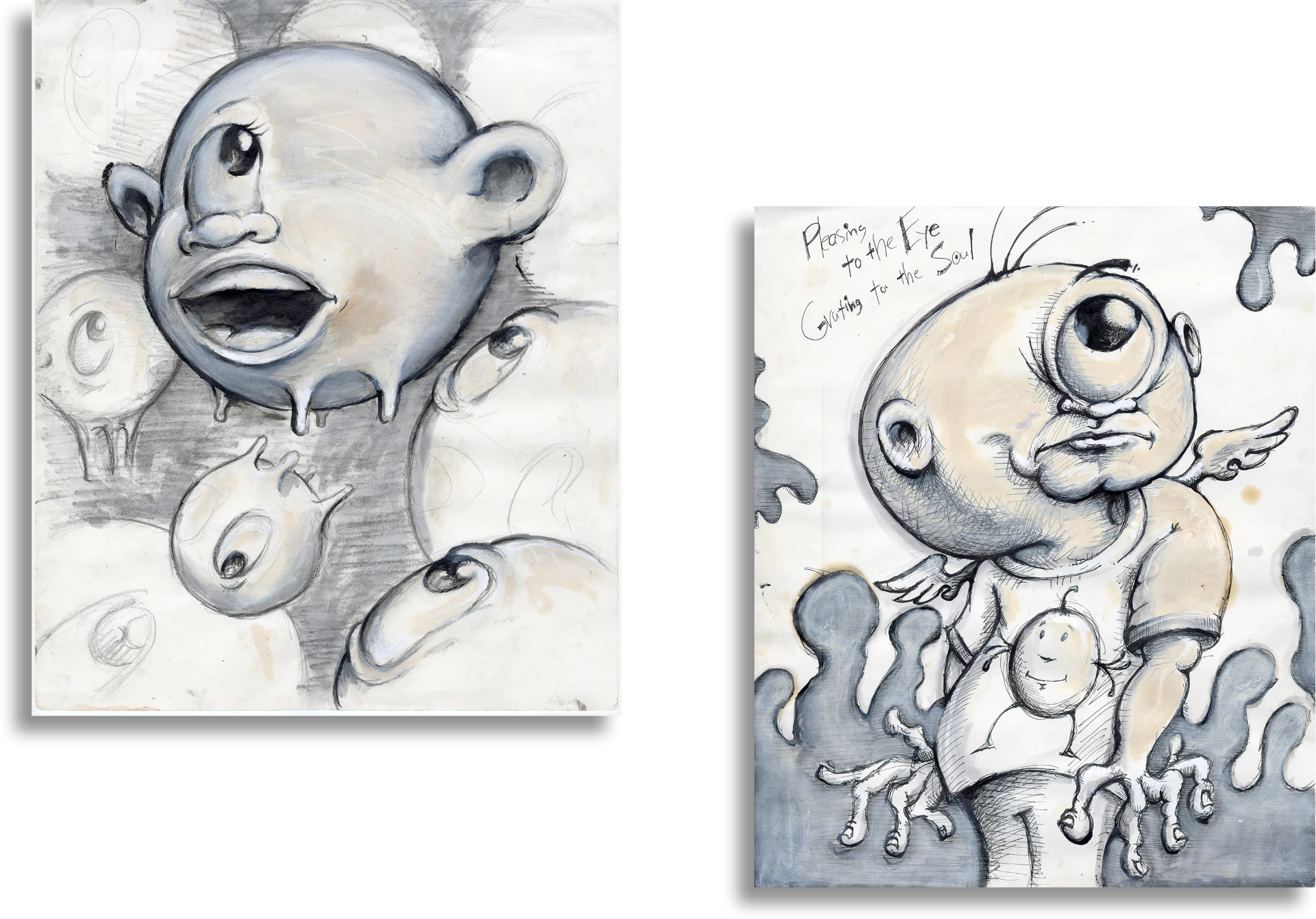 Cyclops blob boy and dad piece